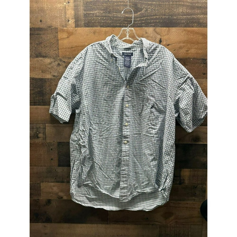 Nautica Men's Short Sleeve Button Up Size XXL